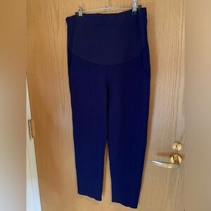 EUC Maternity Alina Mae From Baby to Belly Navy Taper Pants- Size M-